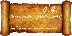 Grundbecher Gyöngyvér névjegykártya
